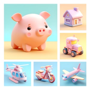 3D Cute Style, ultimative Midjourney fordert auf Ausdrucksstarker 3D-Charakter, anpassbarer KI-generierter Pastellfarben 3D-Charakter
