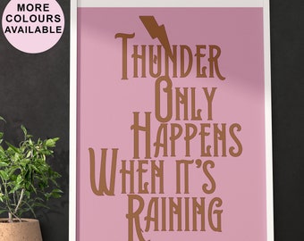Thunder Only Happens When it's Raining | Fleetwood Mac Print | Stevie Nicks | Dreams | Gallery Wall | Wall Art | Home Decor | Lyrics