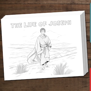 Josephs Leben Malbuch | Sonntags Schule Bibel Klasse Malvorlagen | Handarbeit und Sehhilfe | Entstehung | Joseph Mantel in vielen Farben