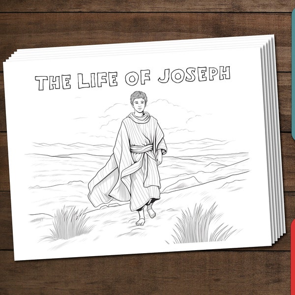 Life of Joseph Coloring Book | Sunday School Bible Class Coloring Pages | Hand Work and Visual Aid | Genesis | Joseph Coat of Many Colors