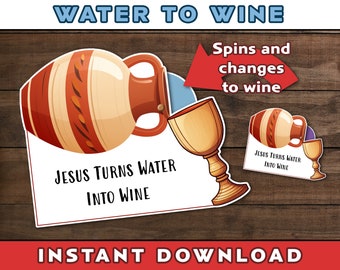Jesus Turns Water Into Wine Craft: Bible Class Activity (Digital Download)