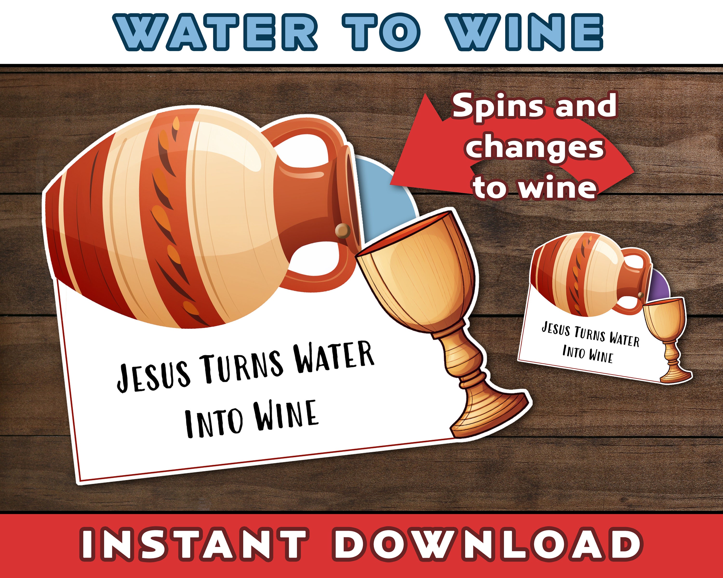 Jesus Turns Water Into Wine Craft: Bible Class Activity (digital ...