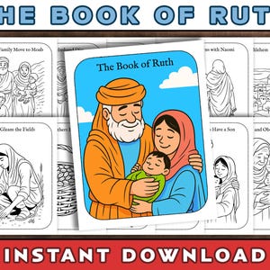Book of Ruth Coloring Pages: Old Testament Story (Digital Download)