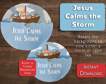 Jesus Calms the Storm Mobile Craft: Sunday School VBS (Digital Download)