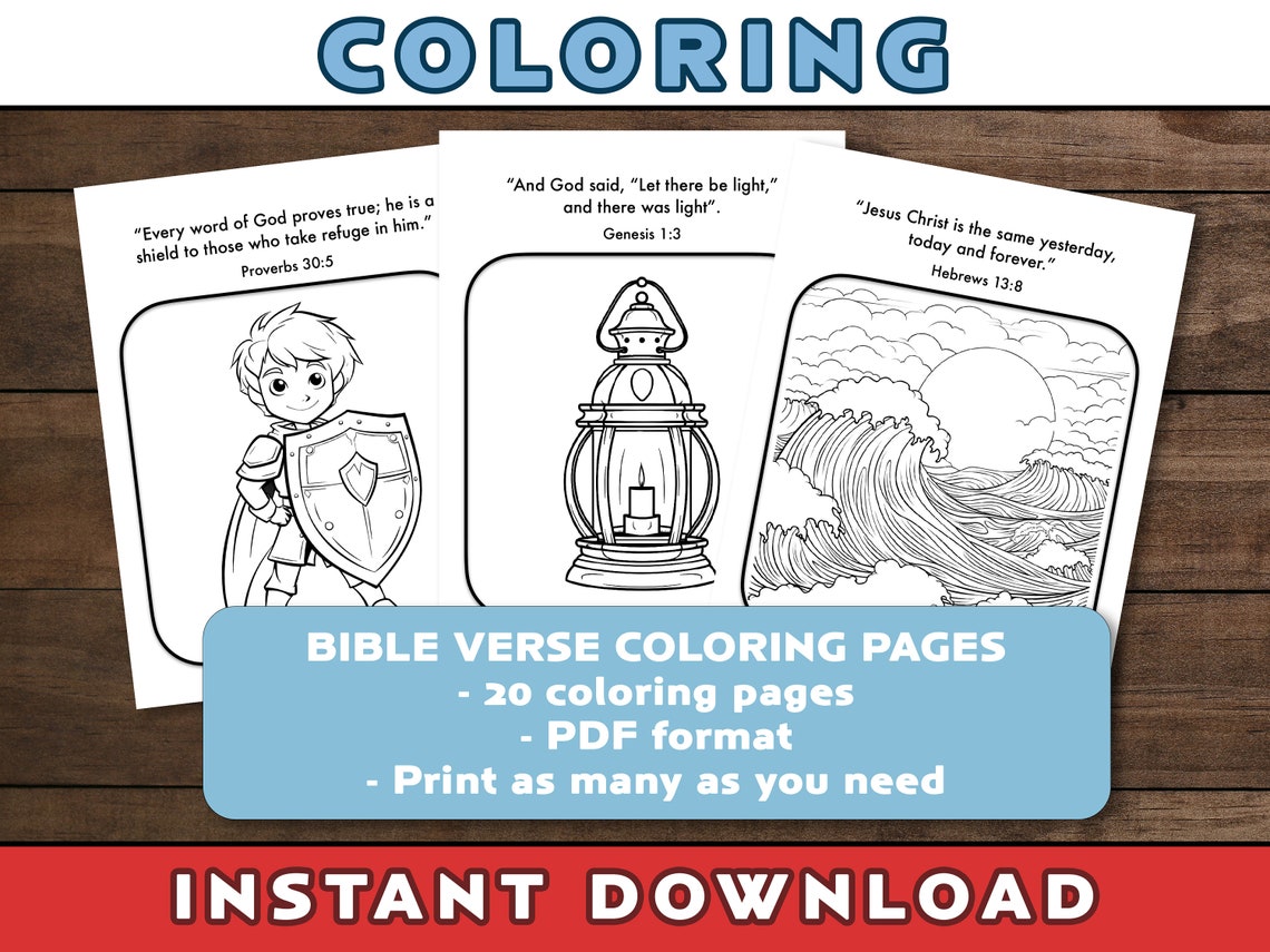Bible Verse Coloring Pages | Sunday School Coloring | Bible Class ...