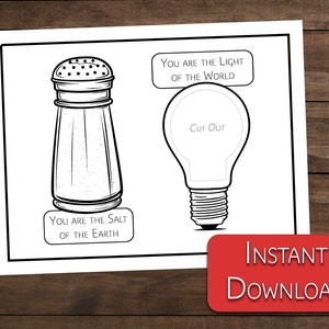 Light of the World Craft: Bible Class Worksheet (Digital Download)