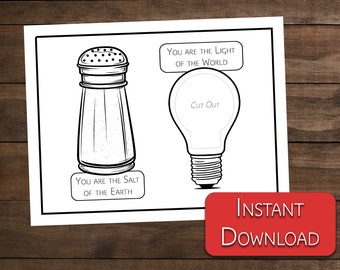Light of the World Craft: Bible Class Worksheet (Digital Download)