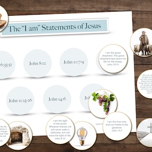 The I Am Statements of Jesus | The Gospel of John | I am the Good Shephard | Memory Verse Memorization Tool | Sunday School and Bible Class