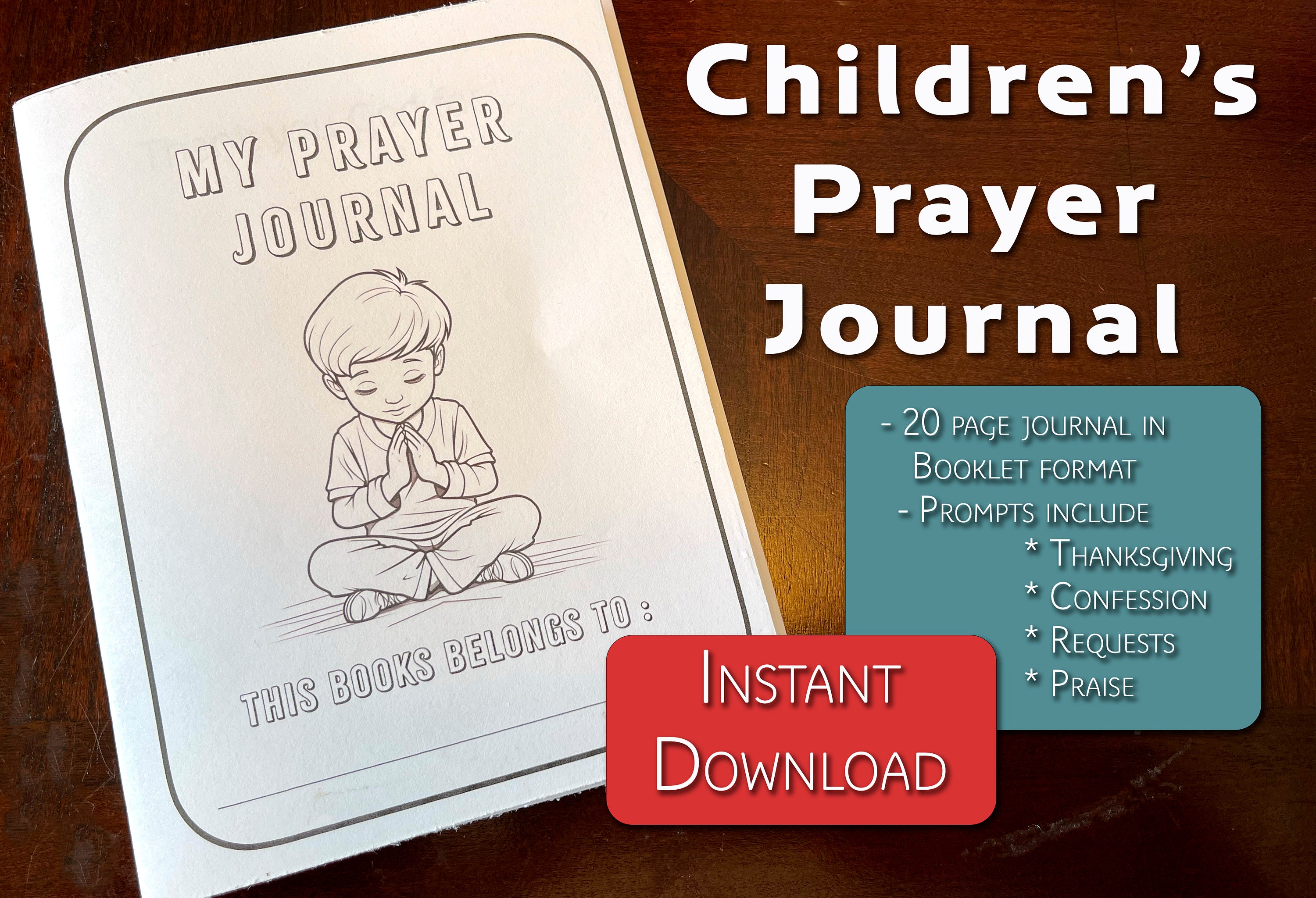 Children's Prayer Journal Learn to Pray Coloring Journal Sunday School