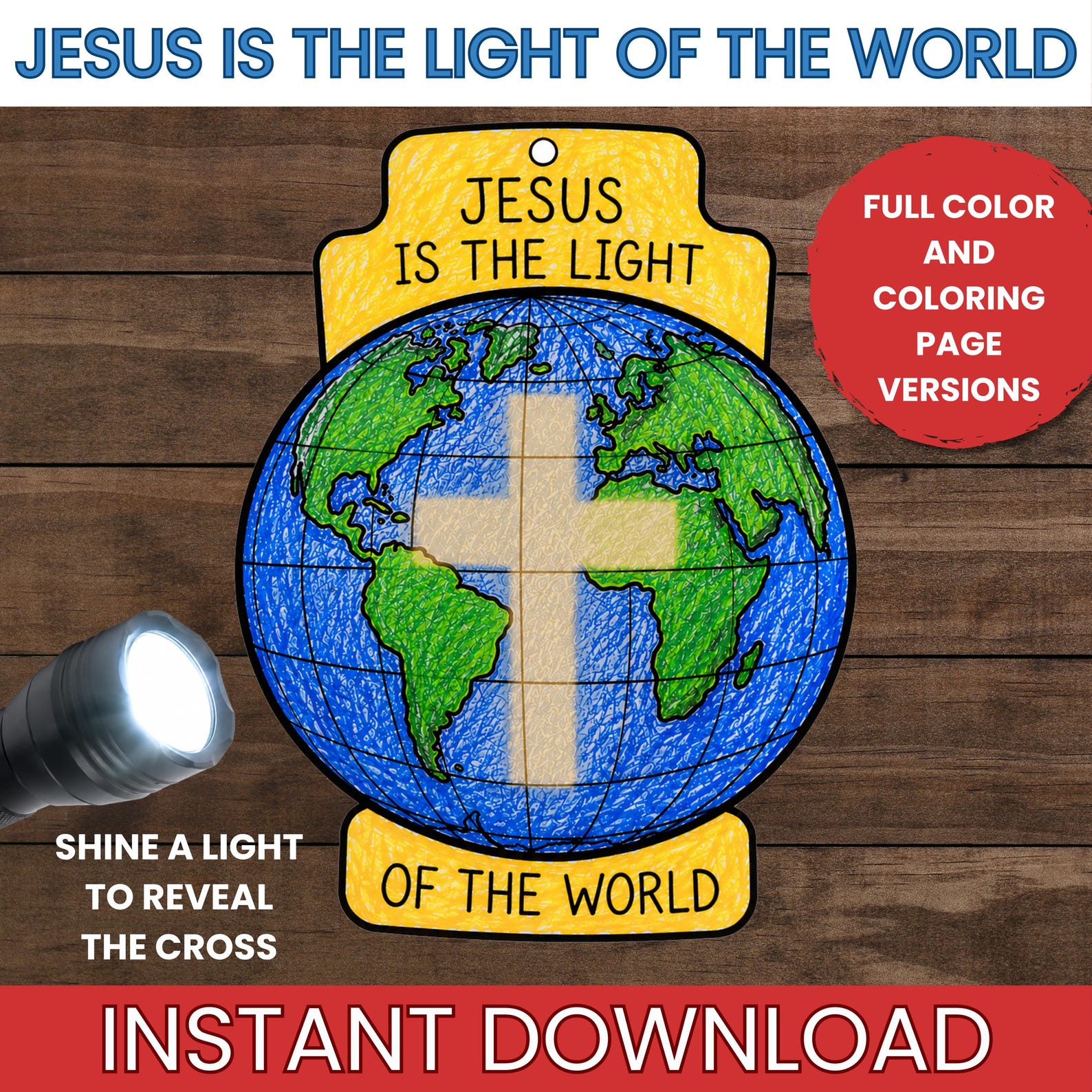 Jesus is the Light of the World Craft for Children's Bible Class ...