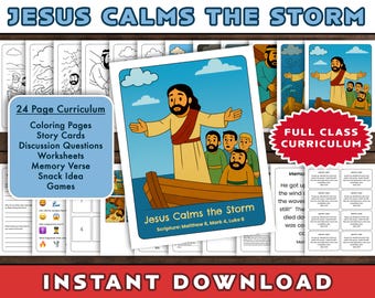 Jesus Calms the Storm Bible Story Lesson for Sunday School and Bible Class Ideas for Teachers Miracles of Jesus Jesus Calms the Storm Peace