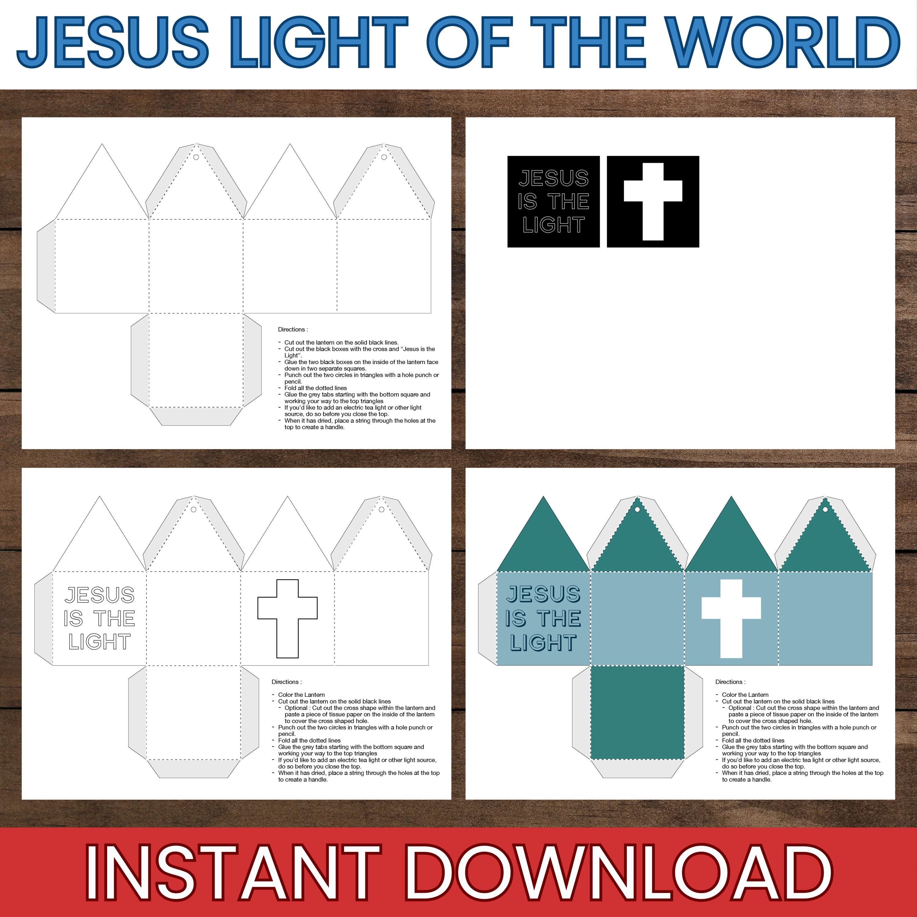 Jesus is the Light of the World Craft Lantern Jesus is the Light John 8 ...