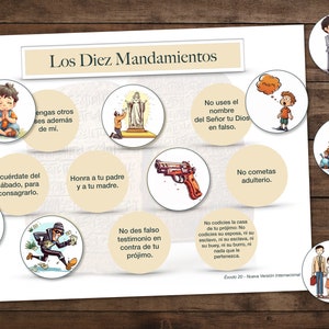 Hoja de trabajo de Los Diez Mandamientos: Escuela Dominical imprimible (PDF)
