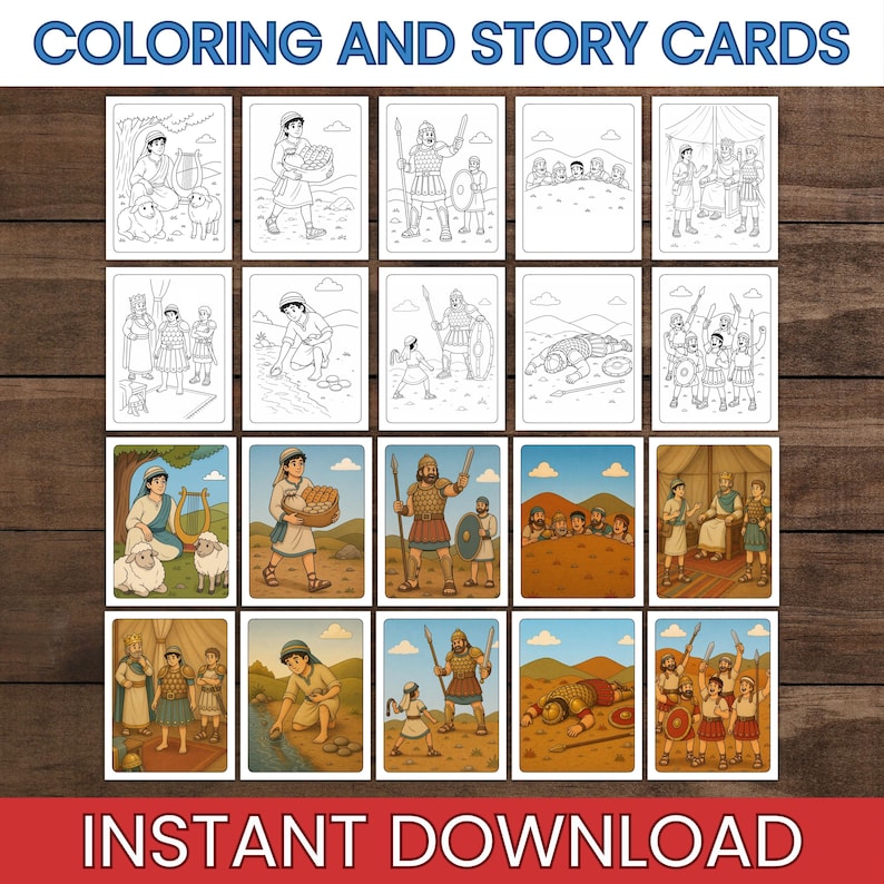 David & Goliath Story Cards