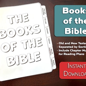 Books of the Bible Flip Book: Sunday School Printable (Digital Download)
