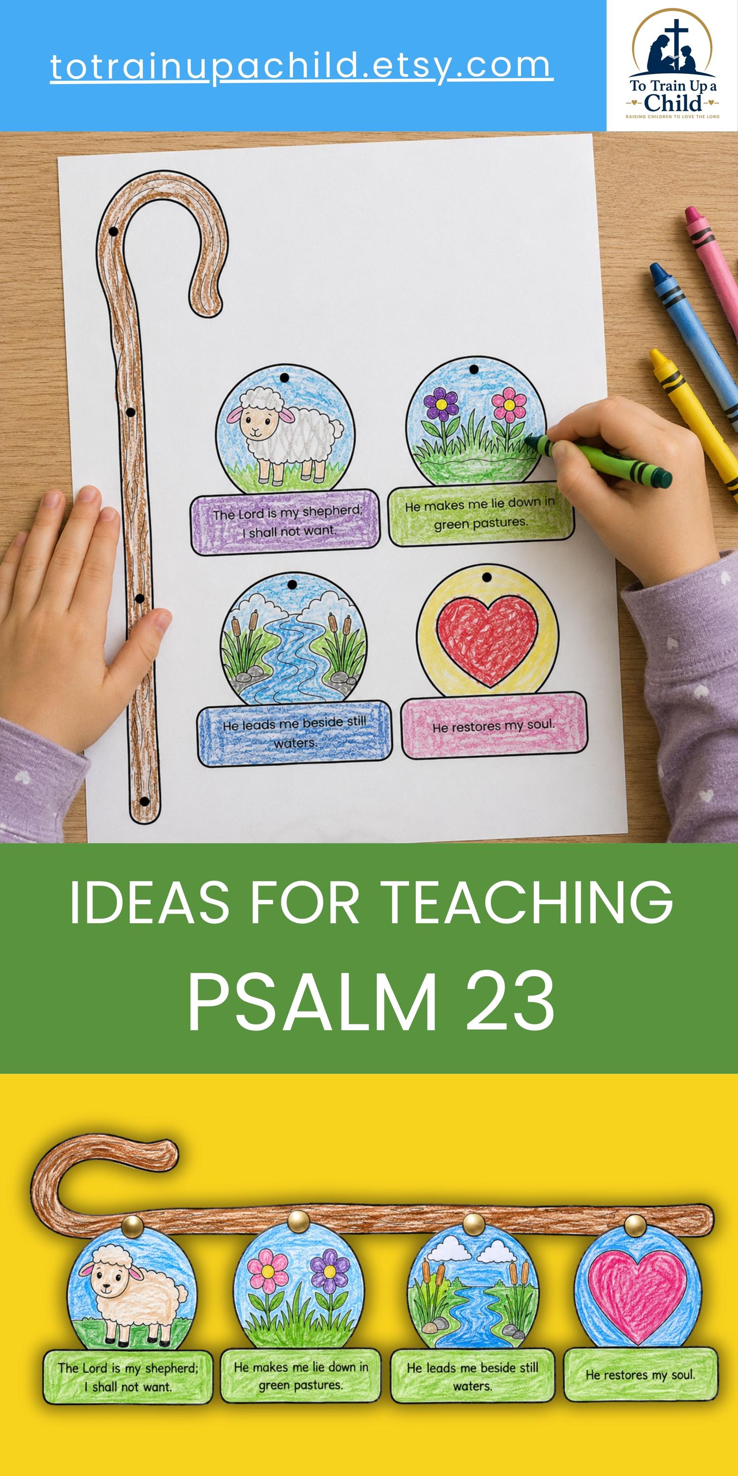 Psalm 23 Craft the Lord is My Shepherd Activity Printable Resource ...