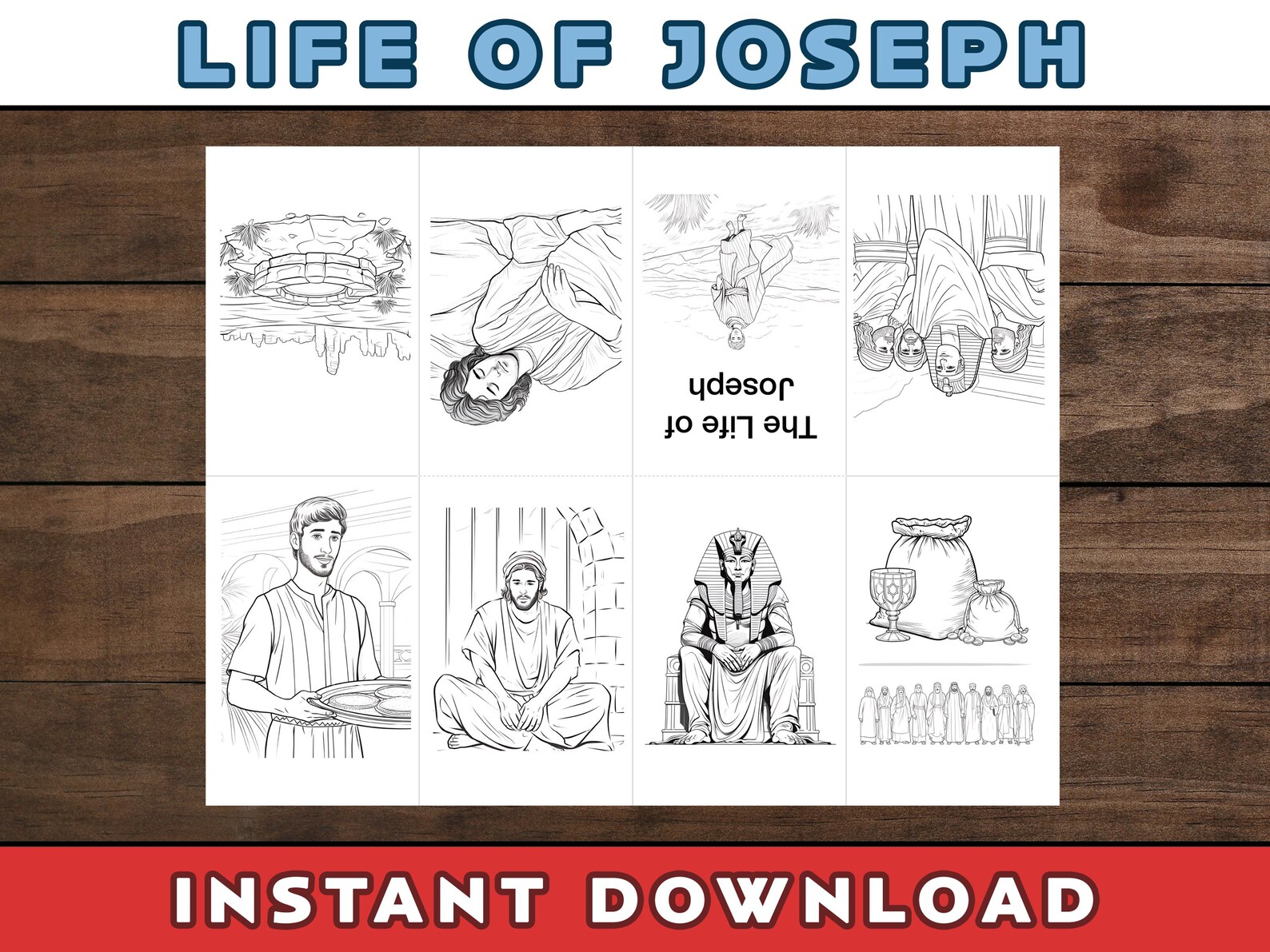 Joseph Mini Book Life of Joseph Mini Coloring Book: Sunday School Activity (digital ...