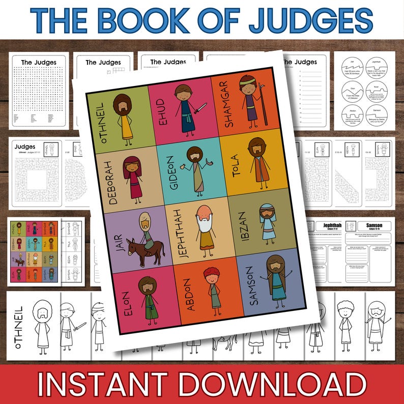 Bible Judges for Kids Bible Class Ideas for Teaching the Book of Judges ...