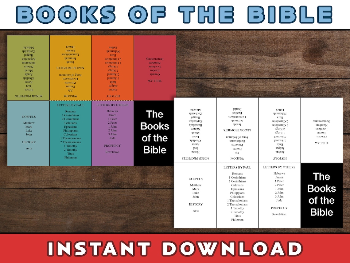 Books of the Bible Mini Book Old and New Testament Memorize the Bible ...