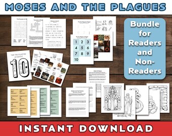 Moses and the Plagues Activities Bundle: Sunday School Class (Digital Download)