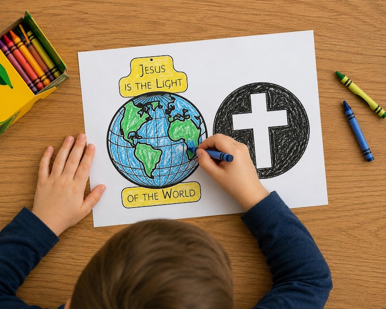 Jesus is the Light of the World Craft for Children's Bible Class ...