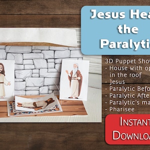 Jesus Heals Paralytic 3D Puppet Show: Sunday School Story (Digital Download)