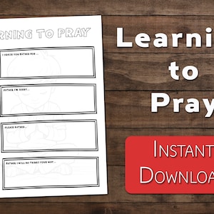 Kid&#39;s Prayer Journal: ACTS Sunday School Handout (Digital Download)