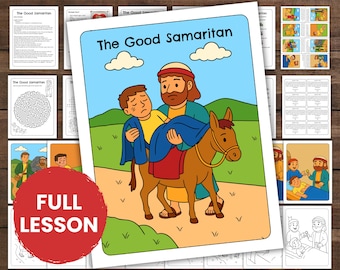 Good Samaritan Craft and Bible Lesson Good Samaritan Booklet Craft Parables of Jesus Lesson Mixed Age Sunday School Lesson VBS Curriculum