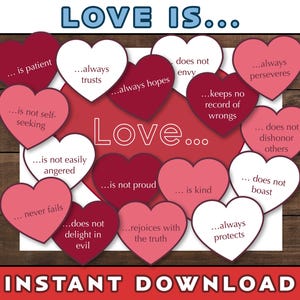 L'amore è... 1 Corinzi 13 / L'amore è paziente / L'amore è gentile / Lezione di studio della Bibbia / Taglia e incolla / Lavoretto di San Valentino per bambini in età prescolare