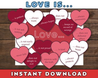 1 Corinzi 13 Craft: L'amore è... Lezione biblica (download digitale)