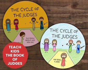 Cycle of the Judges Bible Craft Sunday School Craft Judges Bible Samson Gideon Deborah Wheel Craft Christian Homeschool Resource Activity