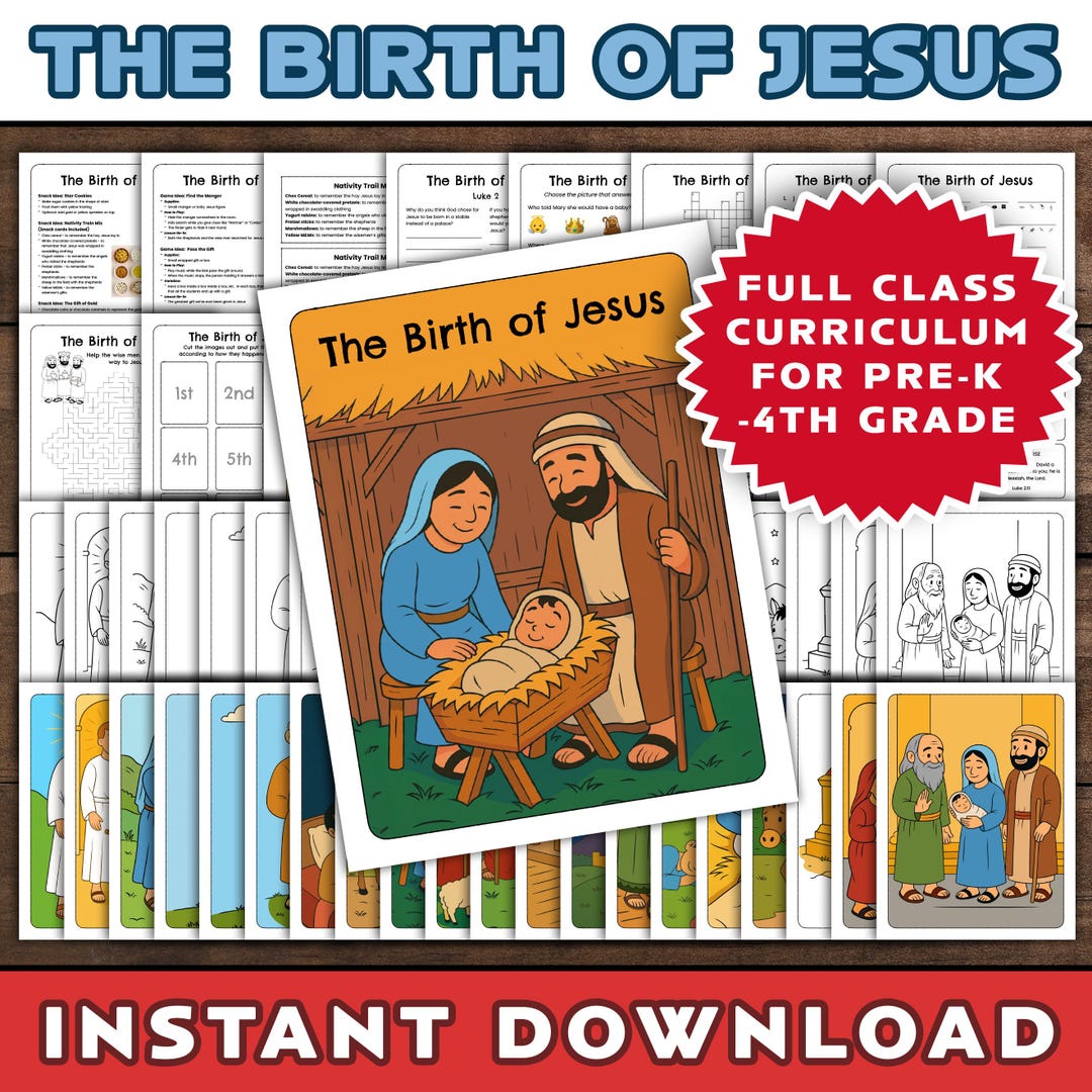 Birth of Jesus Bible Story Lesson Ideas for Teaching the Nativity of ...