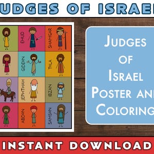 Old Testament Judges in the Bible | Judges of Israel | Judges | Bible Class Craft | Sunday School Craft | Old Testament | Biblical Judges