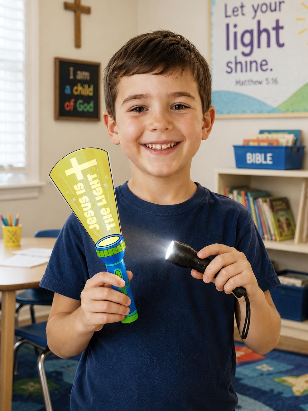 Jesus is the Light of the World Craft for Children Bible Class Activity ...