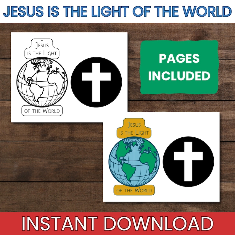 Jesus is the Light of the World Craft for Children's Bible Class ...