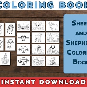 Sheep and Shepherd Coloring Book: Bible Story Pages (Digital Download)