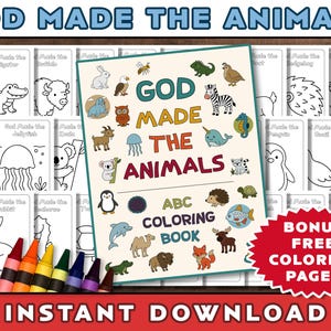 Bible Coloring Sheets | Animal ABC Book | Alphabet Book | God Made the Animals | Bible Coloring Pages | Creation | Free Coloring Pages