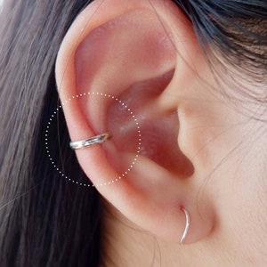 925 Sterling Silver Simple Ear Cuff Earrings, Cartilage Helix Cuff Earrings, Clip on Dainty Cuff Earrings, Minimal Non piercing cuff earring
