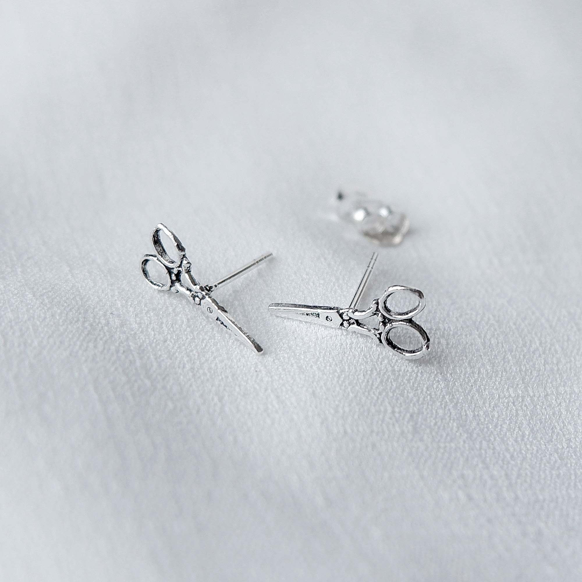 Sterling Silver Scissor Earrings Stud Earrings Sewing Gift Etsy