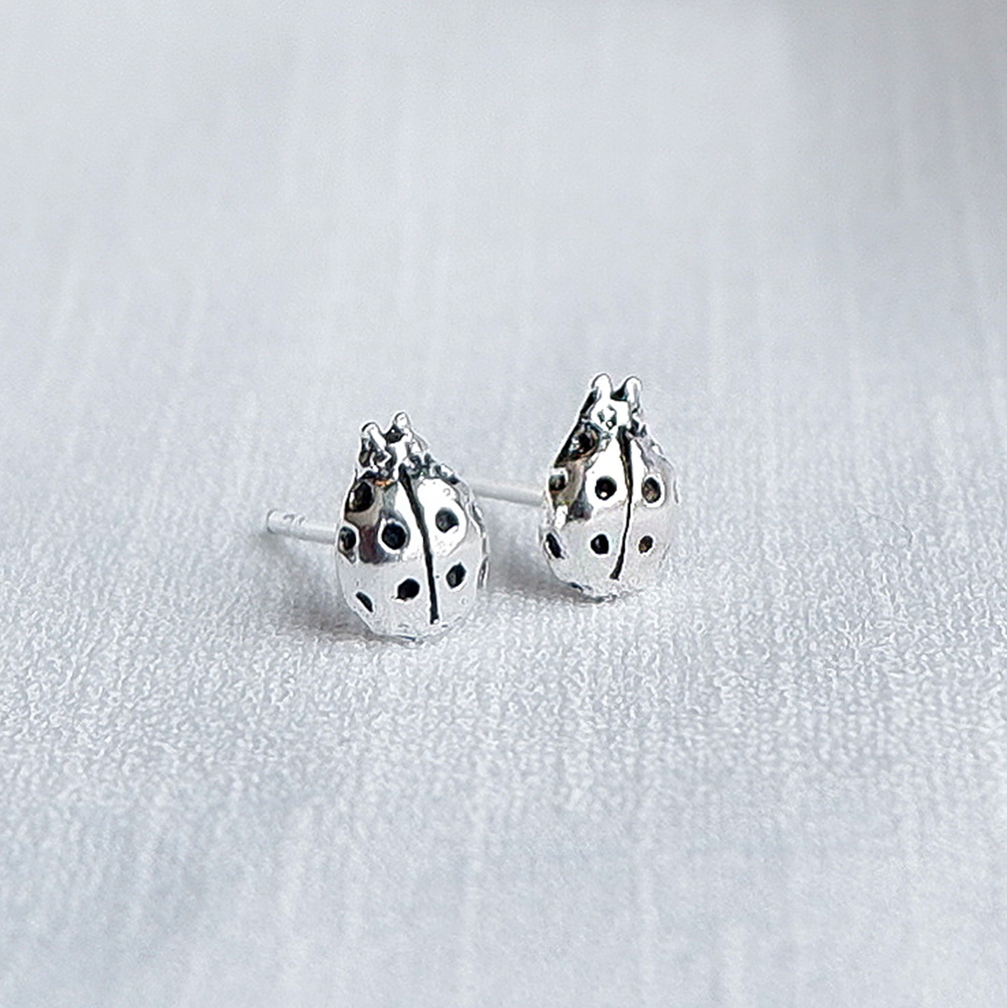 Sterling silver ladybug earrings shop