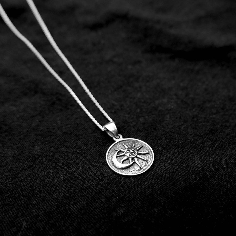 Sun Moon Stars Charm .925 Sterling Silver Pendant main image 1