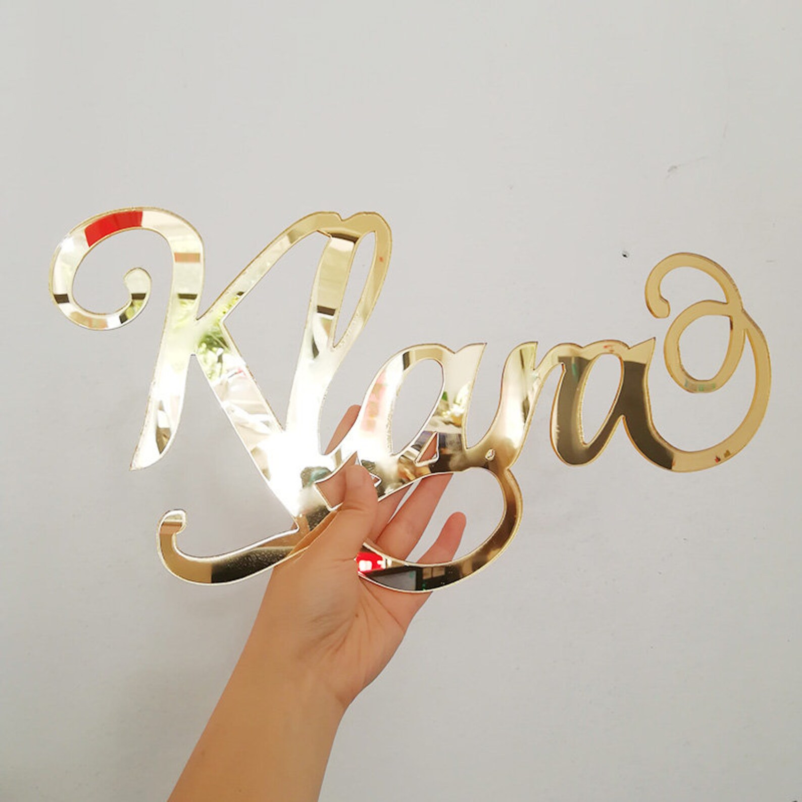 Custom Acrylic Mirror Name Sign Personalized Name Letters Etsy