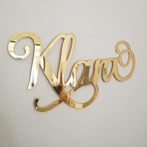Custom Acrylic Mirror Name Sign Personalized Name Letters Etsy