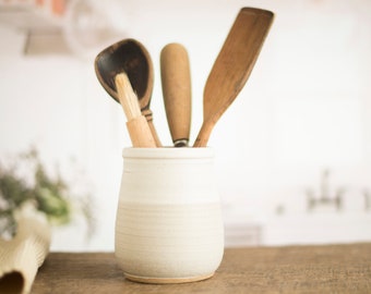 Pottery utensil pot, Kitchen utensil pot.