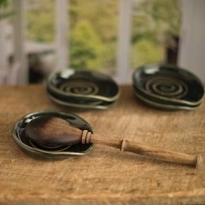Spoon rest handmade pottery