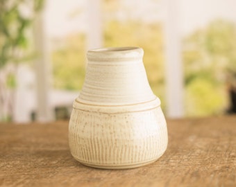 Handmade pottery bottle vase