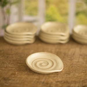 Teaspoon rest handmade pottery