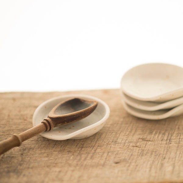 Spoon rest handmade pottery