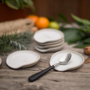 Spoon rest handmade pottery