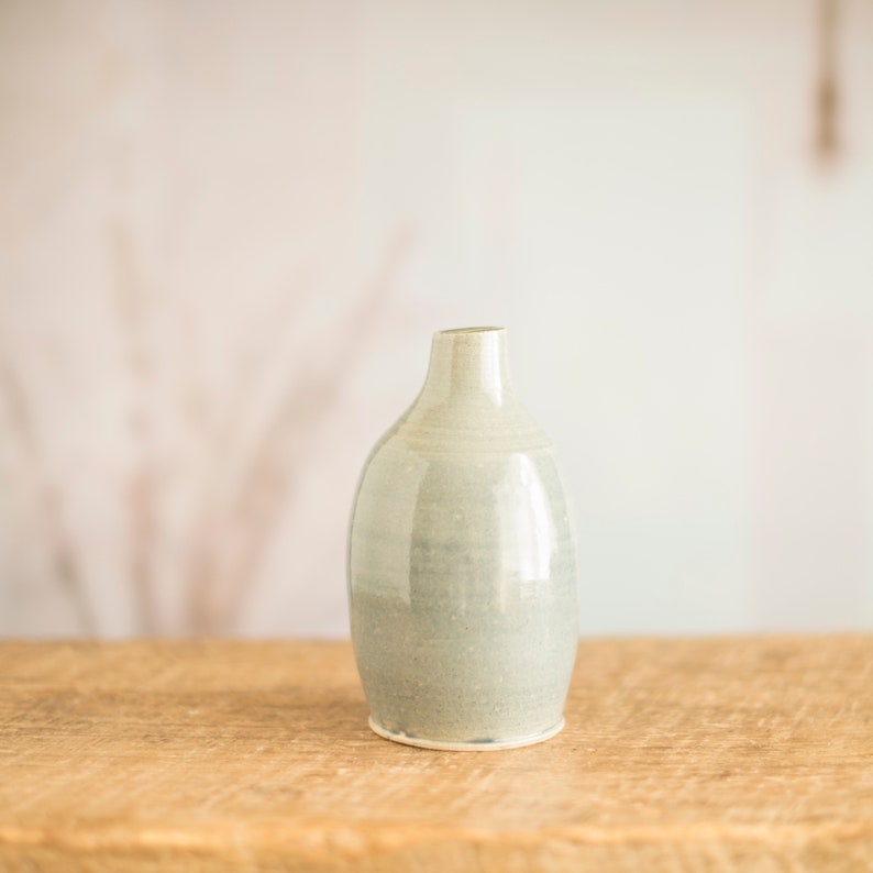Small pottery bottle vase image 4